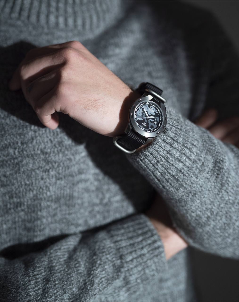 Ukrainian Military Watch Collection Pixel Model BL001/ Black Pixel water resistant tactical Made in Ukraine