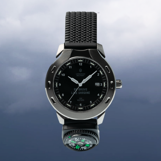 Ukrainian Military Watch Model TI002/ Dark Gray BRAVERY Tactical Water resistance Made in Ukraine