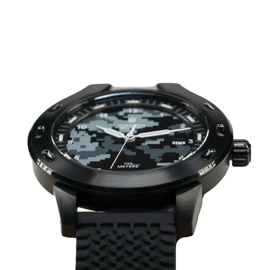 Ukrainian Military Watch Collection Pixel Model BL001/ Black Pixel water resistant tactical Made in Ukraine